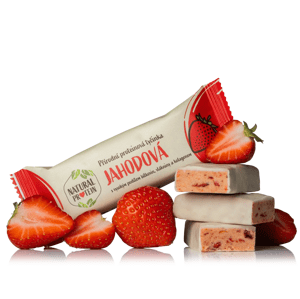 NaturalProtein Proteinová tyčinka s kolagenem - Jahodová Letní akce