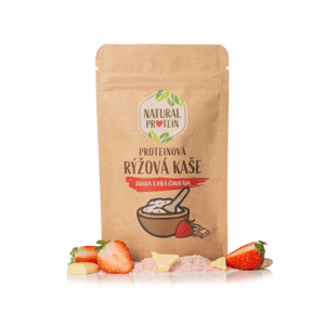 NaturalProtein Proteinová rýžová kaše - Jahoda a bílá čokoláda (60 g)