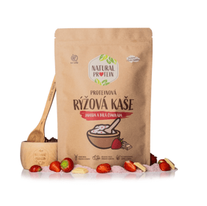 NaturalProtein Proteinová rýžová kaše - Jahoda a bílá čokoláda