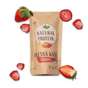 NaturalProtein Proteinová ovesná kaše - Jahoda (60 g)