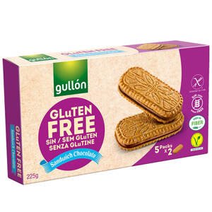 Gullón Sušenky bez lepku plněné čokoládovým krémem 225 g