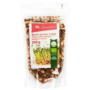 Zdravý den Směs semen na klíčení 3 BIO cizrna, čočka, pískavice 200 g
