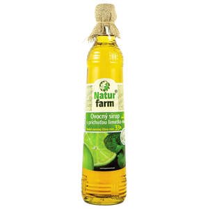 Natur farm Ovocný sirup s příchutí limetky a máty 700 ml