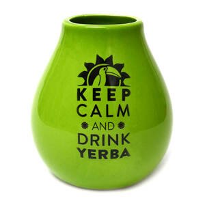Vital Country Kalabasa keramická zelená Keep Calm 350 ml