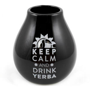 Vital Country Kalabasa keramická černá Keep Calm 350 ml