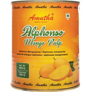 (POŠKOZENO) Amutha Mangové Pyré Alphonso Mango Pulp 850 g