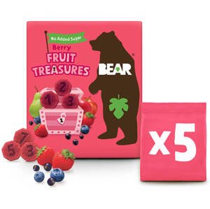 BEAR Fruit Treasures Berry jahoda a borůvka 5 x 20 g