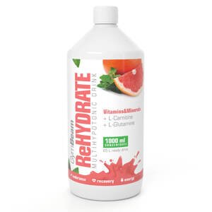 (POŠKOZENO) GymBeam Iontový nápoj ReHydrate 1000 ml Příchuť: Růžový grapefruit