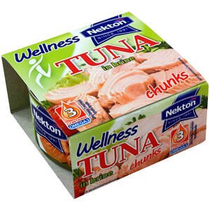 Nekton Tuňák ve vlastní šťávě Wellness kousky 185 g