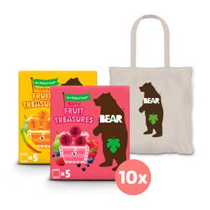 BEAR Fruit Treasures mix příchutí 10 kusů + taška ZDARMA