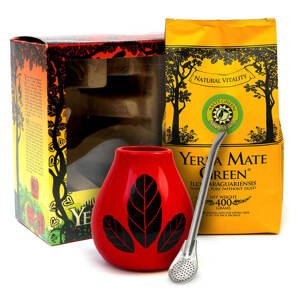 Mate Green Dárková sada Yerba Silueta + bombilla + kalabasa