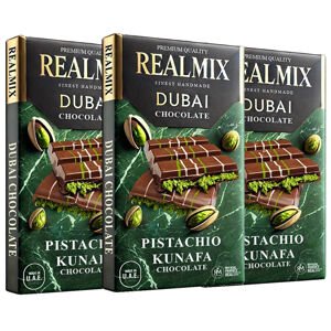 RealMix Dubajská čokoláda mléčná 160 g (3 kusy)
