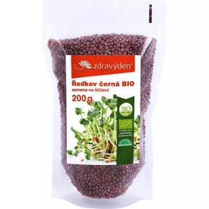 Zdravý den Ředkev černá BIO semena na klíčení 200 g