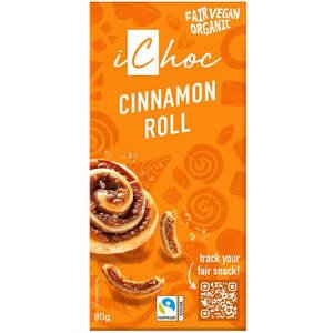 iChoc Veganská čokoláda skořicová rolka BIO 80 g