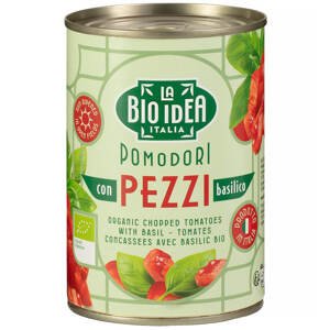 Bio Idea Sekaná rajčata s bazalkou Bio 400 g