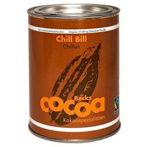 Becks Cocoa Bio Horká čokoláda "CHILL BILL" s jemně pikantným chilli 250 g