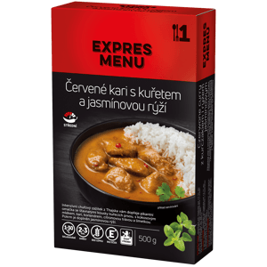 Expres Menu KM Červené kari s kuřetem a jasmínovou rýží 500 g