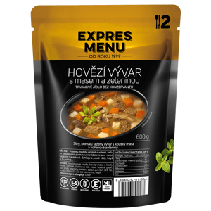 Expres Menu Hovězí vývar s masem a zeleninou 600 g
