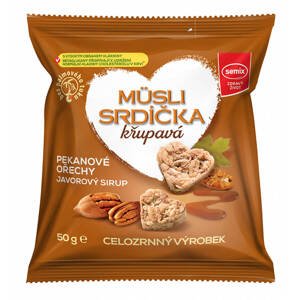 SEMIX Müsli srdíčka křupavá s pekanovými ořechy a javorovým sirupem 50g