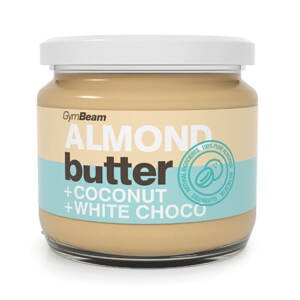 GymBeam Mandlové máslo s kokosem a bílou čokoládou 340g
