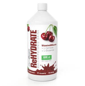 GymBeam Iontový nápoj ReHydrate 1000 ml Příchuť: Třešeň