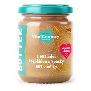 Vital Country Arašídové máslo bílá čokoláda a pravá vanilka Množství: 500 g